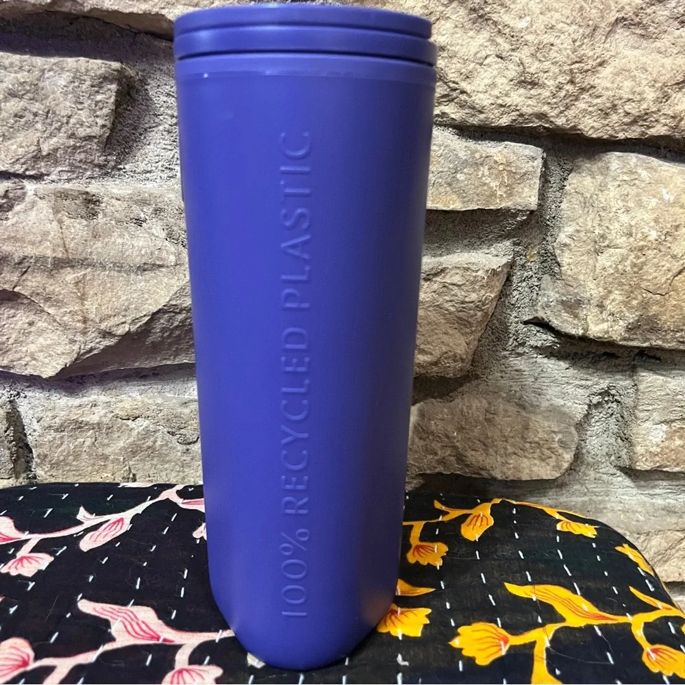 STARBUCKS KITCHEN NWT 2025 Purple Recycled Plastic Triangle Tumbler 16oz 473ML